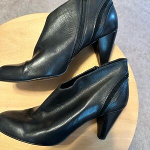 Cole Haan black leather ankle booties